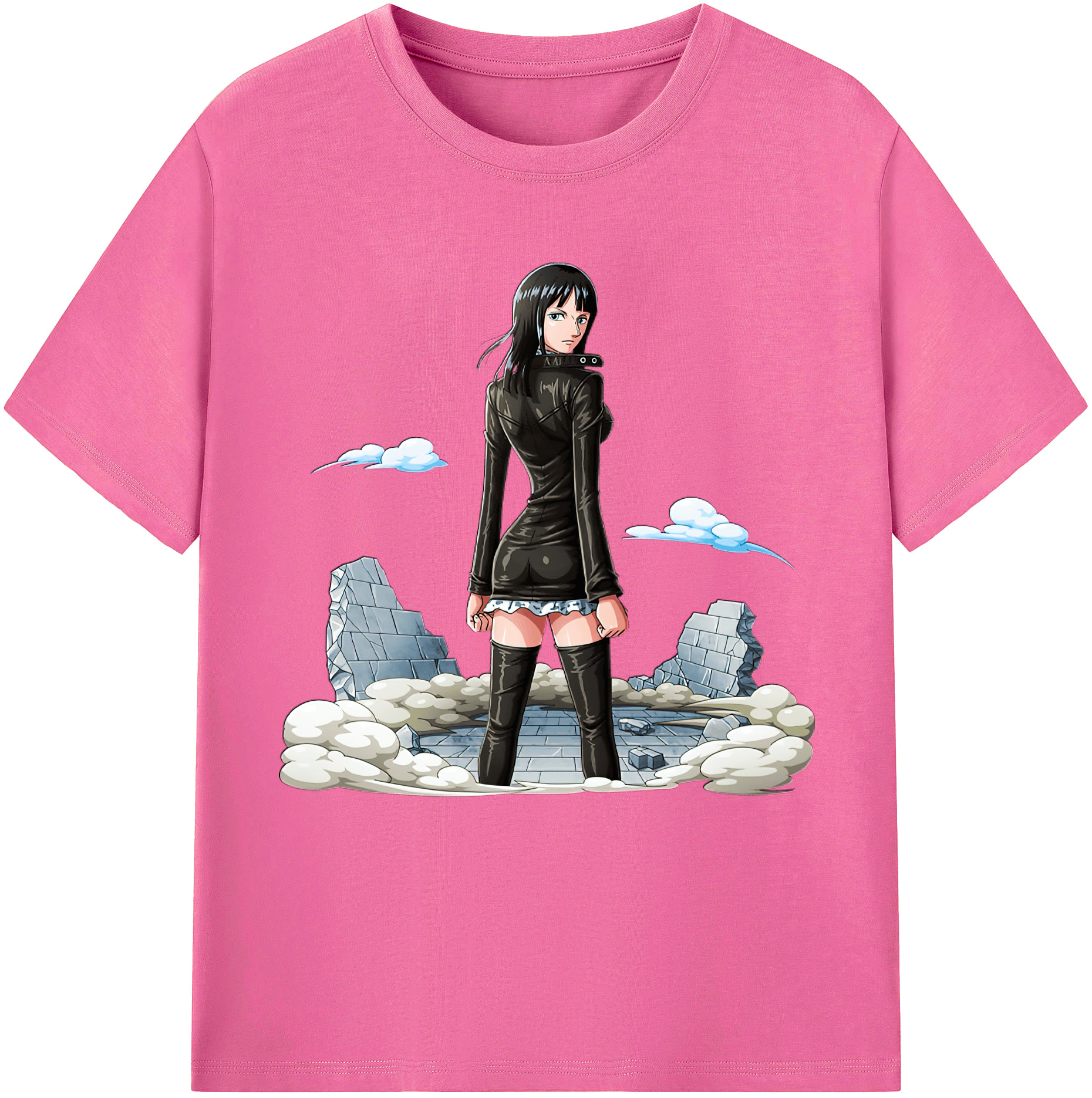 ワンピース ニコ・ロビン ONE PIECE Nico Robin レディースカジュアルプリントTシャツ（綿100％）